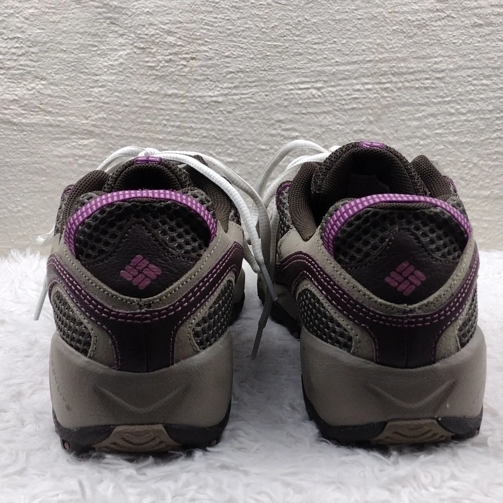 Columbia Dogwood Contour Comfort Gray Mesh Suede Leather Lace Up Hiking Sneaker